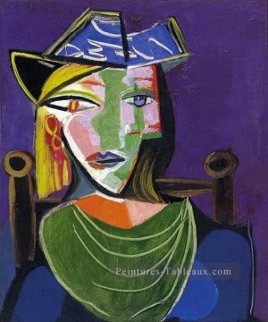  portrait - Portrait Femme au béret 3 1937 cubisme Pablo Picasso